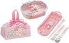 Skater My Melody 25 Большой бант Антибактериальный Можно мыть в посудомоечной машине Мягкая крышка Плотный Ланч Овал 360 мл Набор Трио и Ланч на шнурке My Melody Детский ланч-бокс