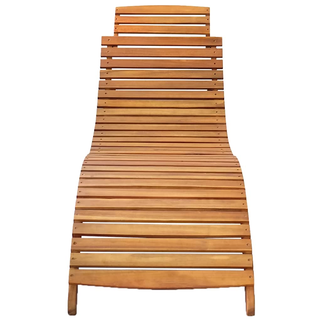 Teak Wood Sun Lounger with Cushion Taupe
