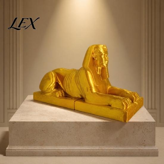 Sphinx Statue Egyptian Collectible Figurine, 3D Printed Mini Statue, Versatile Desktop Decor Vintage Egypt Souvenir Ornament for Home Decoration