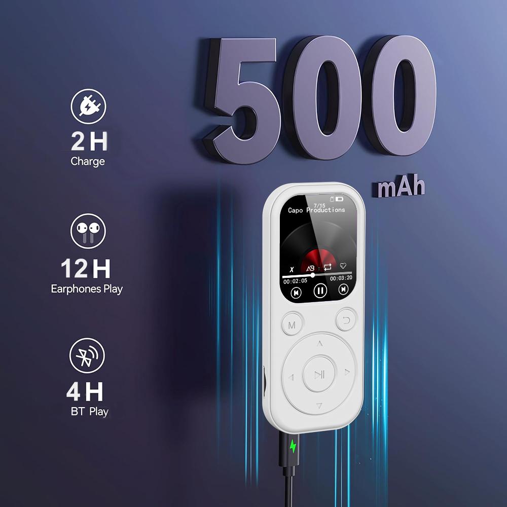 Портативный MP3 MP4 плеер Bluetooth 5.4 музыкальный плеер мини-динамик поддержка FM-радио диктофон электронная книга