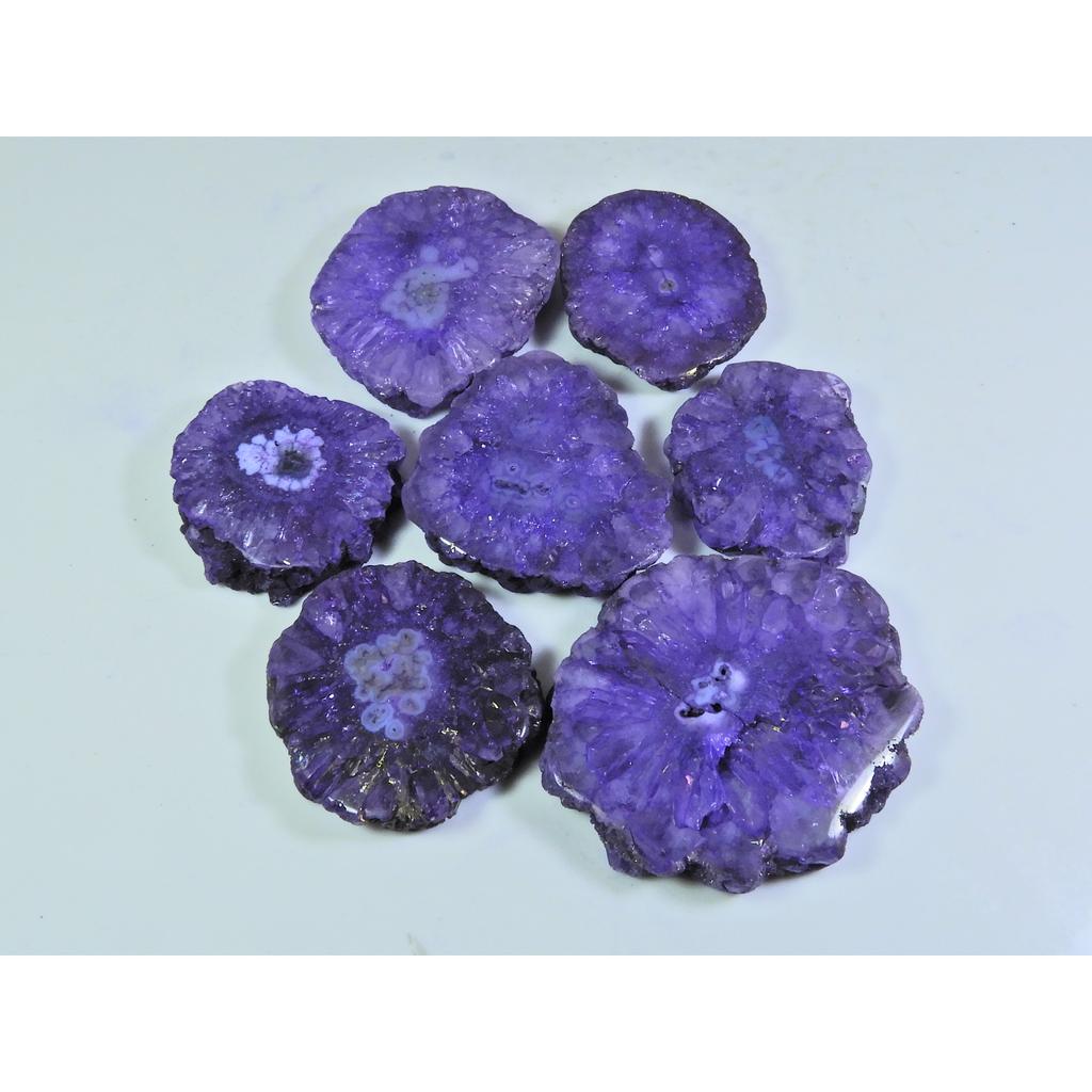 463Cts. Dyed Solar Druzy Agate Mix Shape Cabochon Loose Gemstone 07 Pcs Lot A-691