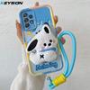 KEYSION Cute 3D Cartoon Plush Case for Samsung A53 5G A23 with Lanyard Silicone Shockproof Phone Cover for Galaxy A13 4G A53 5G