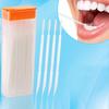 120Pcs/Box Double Head Plastic Toothpick Teeth Cleaning Stick Brush Oral Care