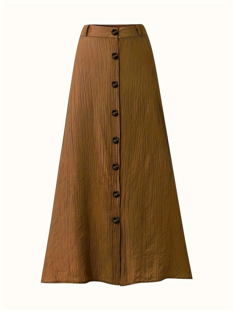 Юбка-трапеция, элегантная однотонная юбка с высокой талией для весны и лета, женская одежда