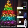 5V USB RGBIC RGB Neon LED Strip Christmas Light 5/10/20M Bluetooth Remote Smart Switch Control Fairy LED String Decoration Light