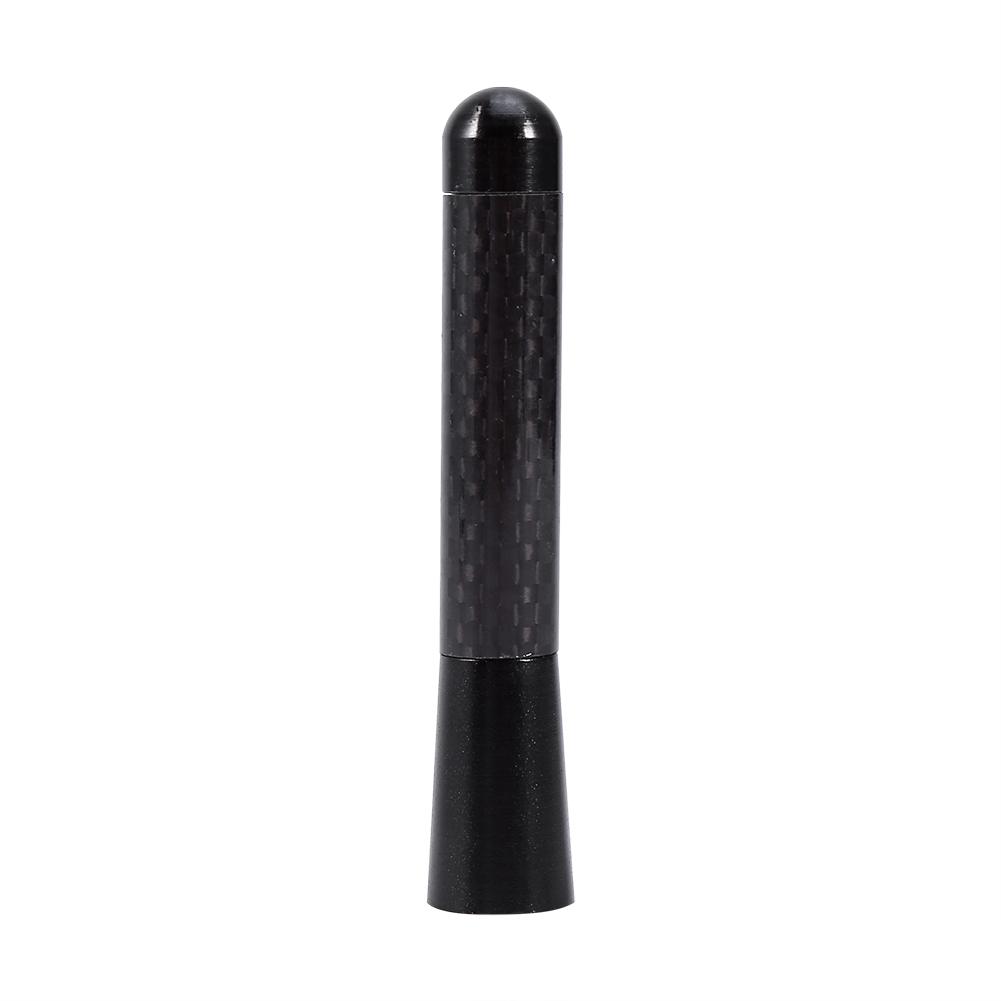 80mm 120mm Black Carbon Fiber Screw Aluminum Car Short Antenna Set Universal Auto Accessories
