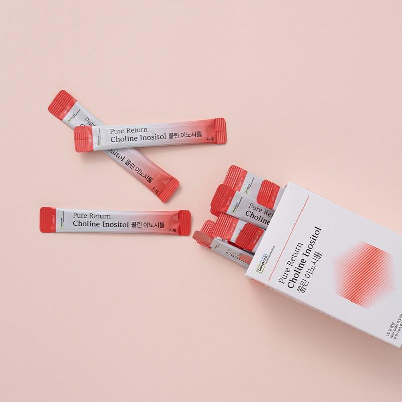 Dongguk Pure Return Холин Инозитол 30 пакетиков Подготовка к беременности Мио-инозитол Фолиевая кислота Витамины B C D Цинк, 69 г, 2 шт.
