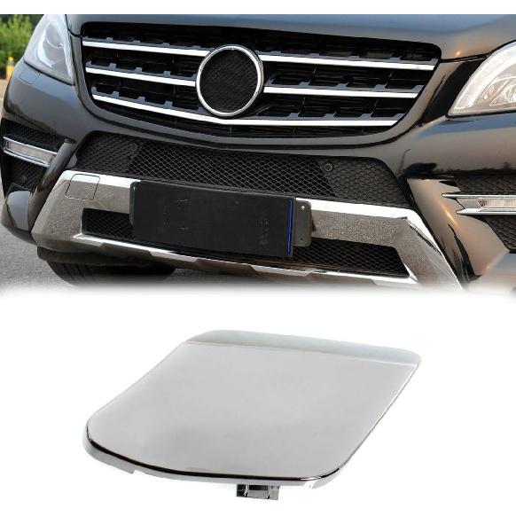 Tow Hole Cover Front Bumper Tow Hook Eye Cover Cap Replacement 1668851223 for 2012-2015 Mercedes W166 ML350 ML550 Chrome