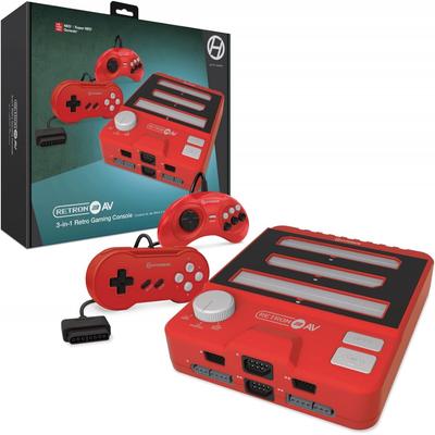 Игровая консоль HyperkIn Retron 3 Av Красная Совместима с Nes sNes geNesis Ретро Все в 1