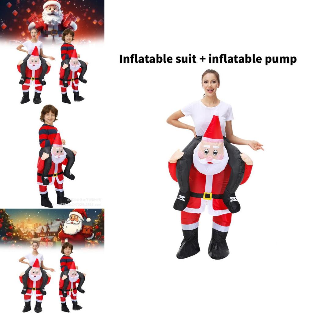 Christmas Inflatable Costume With Santa Claus For Festive Parades And Family Gatherings