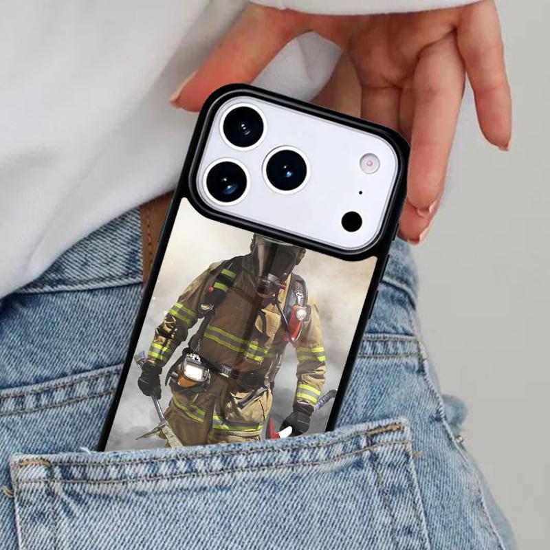 Firefighter Fire Fireman soft Phone Case for iPhone 16e 15 14 13 12 17 Pro Max Plus Air 17pro Cover Coque