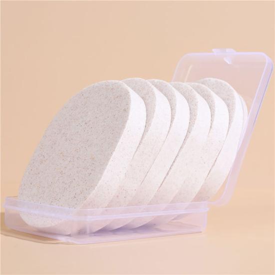 2Pcs Face Wash Sponge Portable Travel Reusable Lightweight Women Makeup Removal Facial Cleansing Gentle Exfoliating Pad Puff