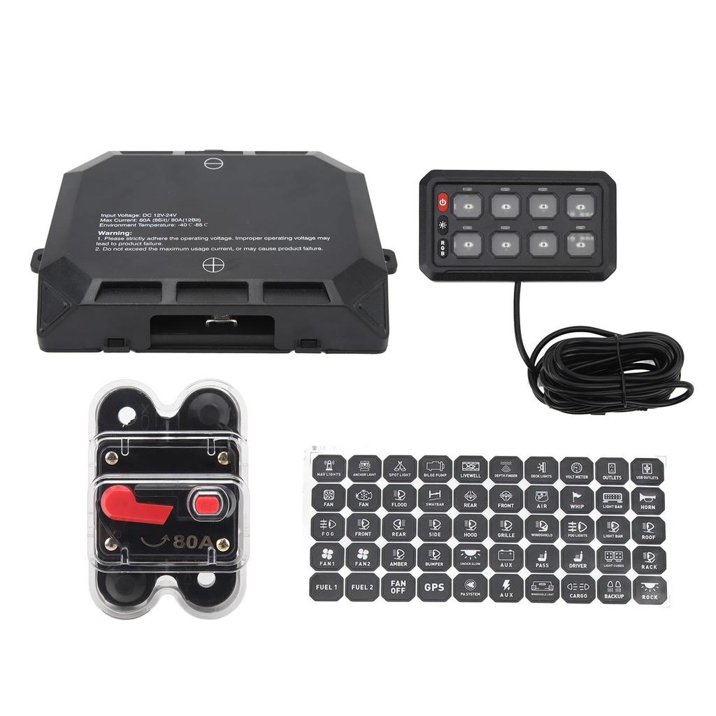 8-клавишная панель переключателей RGB управления освещением электронная схема управления реле системы для внедорожного грузовика