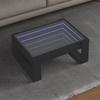 LED Infinity Coffee Table, Black, 70x53x30 Cm