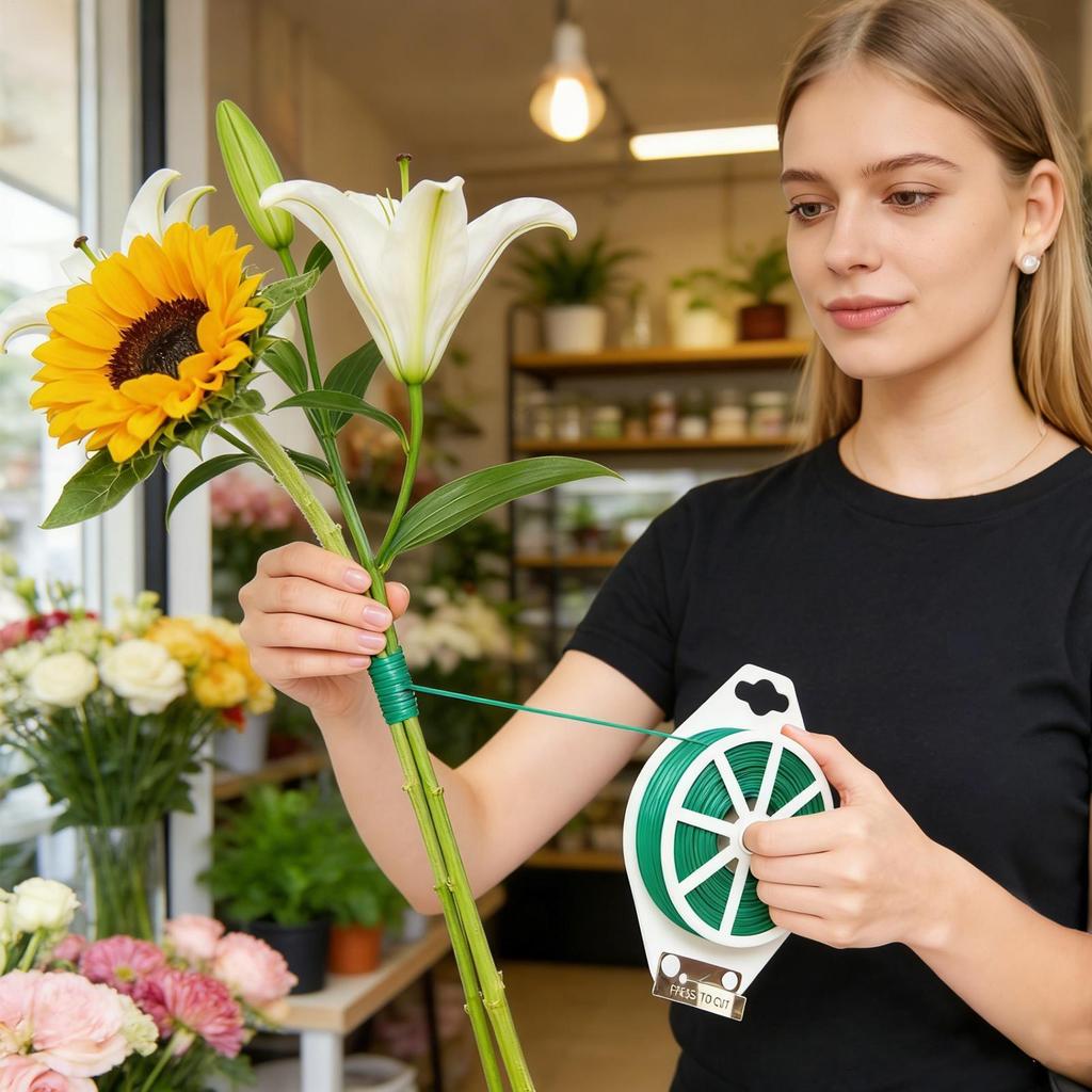 Садовые растения Обвязочная железная проволока Садовая подвязка для растений с кусачками Поддержка для вьющихся растений Цветочная лоза Кабель-струна Инструмент для обвязки сада