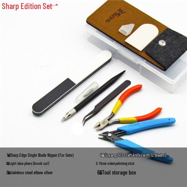 Набор инструментов для сборки моделей Gundam: Кусачки, Хобби-нож, Пинцет, Электрический полировщик