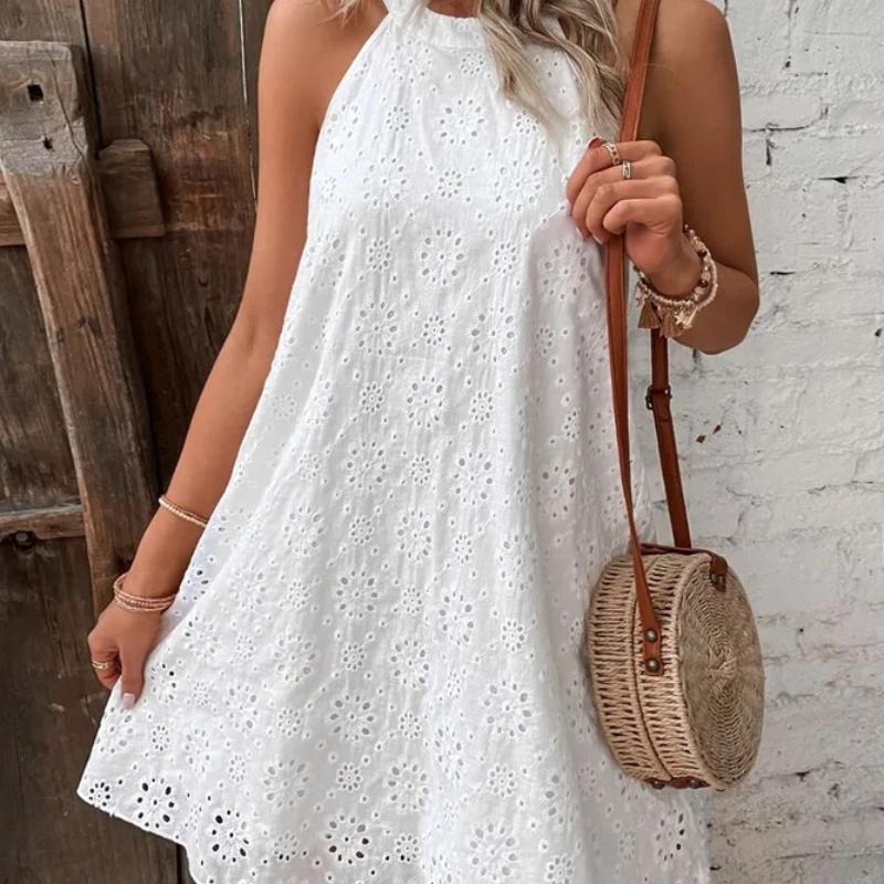 Женское элегантное мини-платье, летние короткие платья без рукавов, женские свободные повседневные праздничные пляжные платья