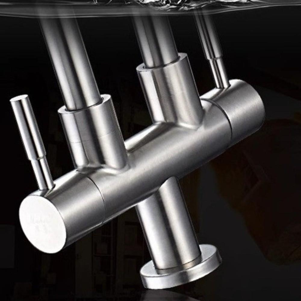 360° Rotate Kitchen Water Faucet 2-in-1 Flexible Faucet Double Head Sink Tap  Sink Installation