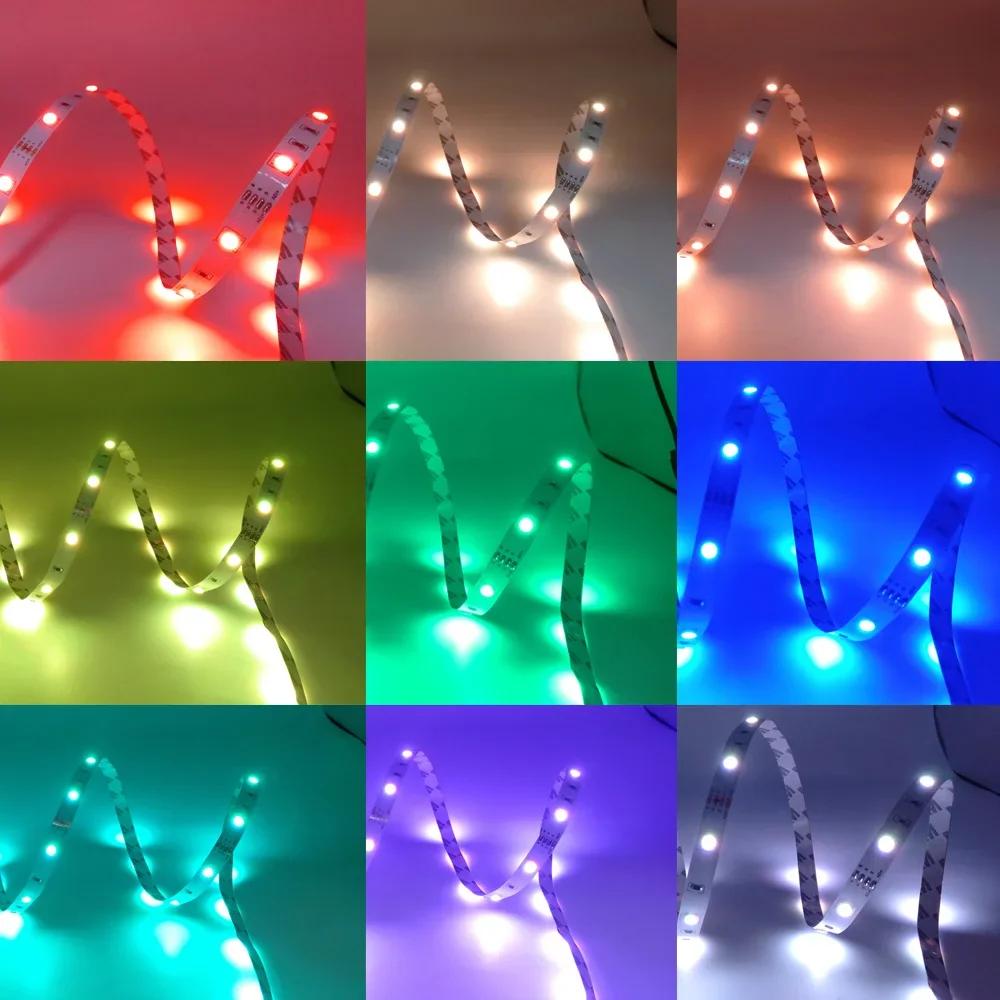 Светодиодная лента 5050 RGB 5V USB с Bluetooth WiFi Управлением через приложение Подсветка для комнаты 1-30 м