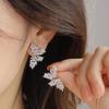Изящные серьги-гвоздики из стерлингового серебра с фианитами для женщин, милые серьги-бабочки с цирконами, модные для вечеринок
