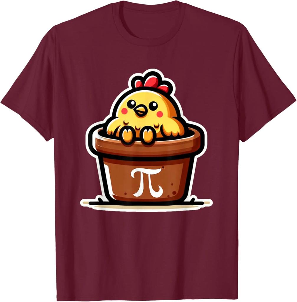 Funny Math Pun Chicken Pot Pi Cute Mathematics Humor Unisex T-Shirt