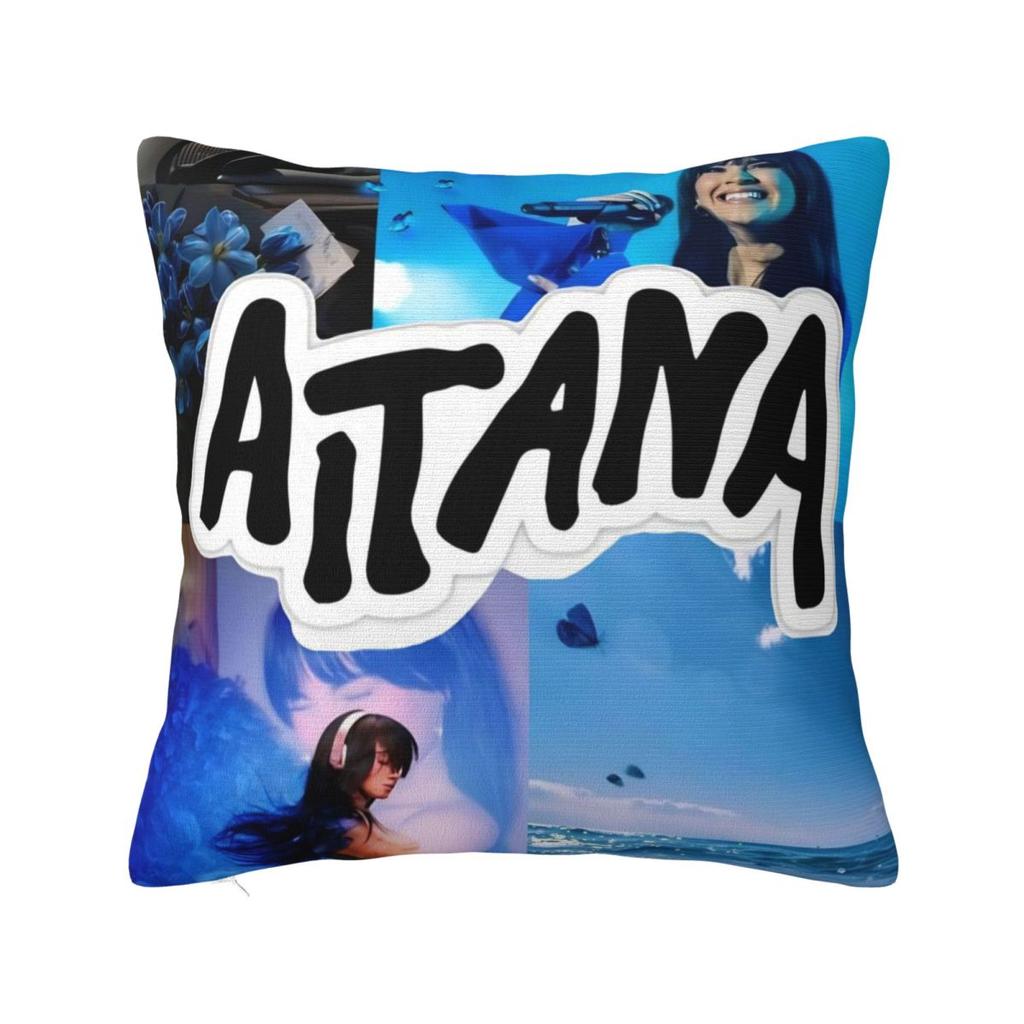 Aitana Spanish Music Singer Photo Pattern Pillow Cover Cushion Cover Square Pillow Case Morden Pillowcases For Living Room Chair