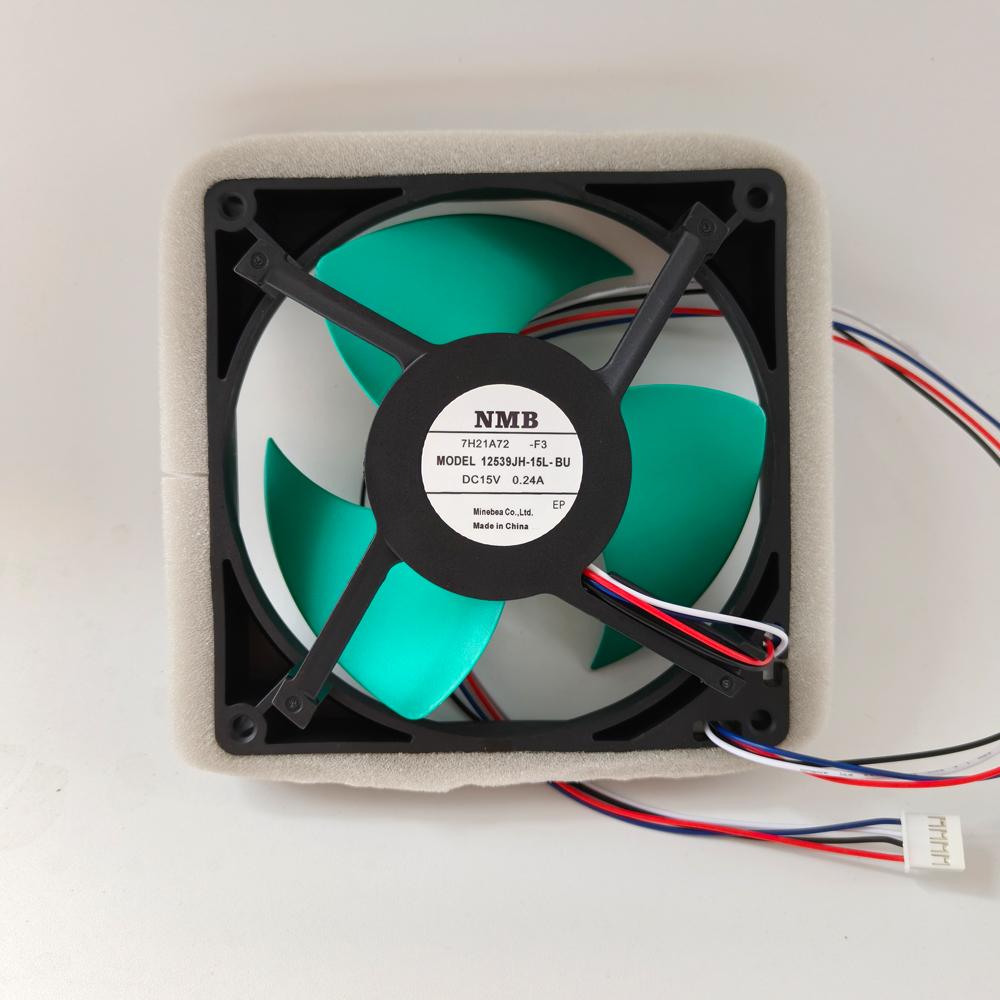 12539JH-15L-BU Refrigerator Cooling Fan NMB NMB-MAT for Haier Panasonic Meiji Refrigerator Fan DC15V 0.24A 12cm 13*13*2Cm