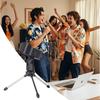 Microphone Tripod Stand with Microphone Holder, Stable, for Filming, Podcasting, and Singing, Clip Holder Set, Anti-Slip, Convenient Storage, Ideal fo