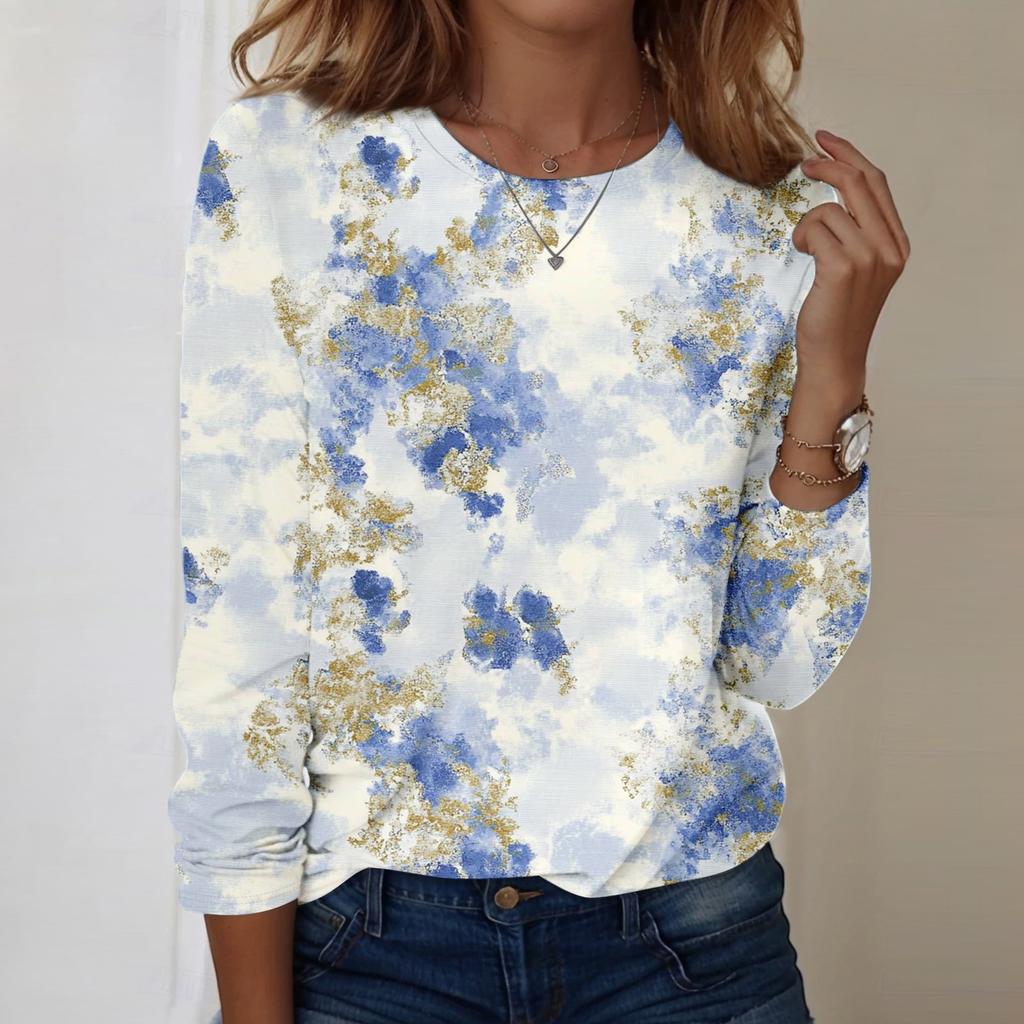 Рубашки с длинным рукавом для женщин, милые футболки с графическим принтом, блузки, повседневные базовые топы больших размеров, пуловеры