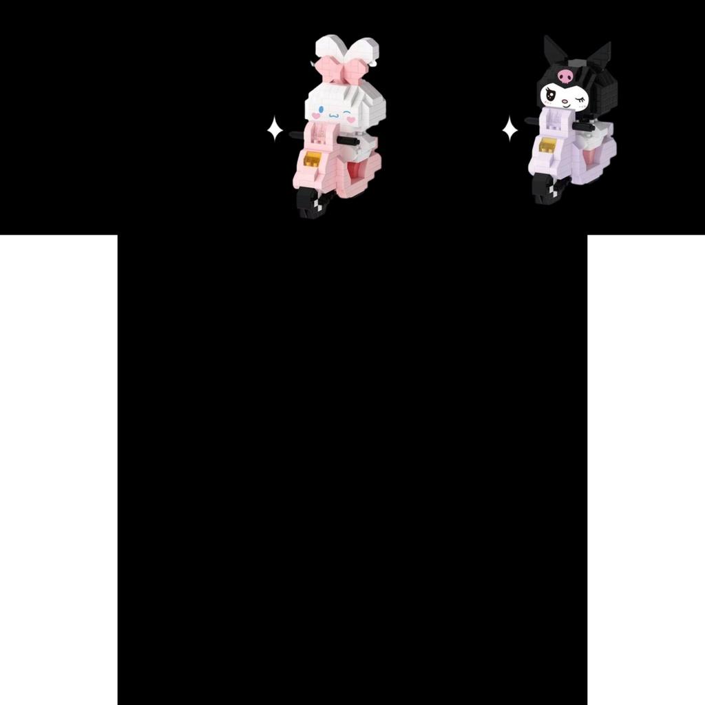 Миниатюрные строительные блоки: Велосипедные прогулки с милыми персонажами