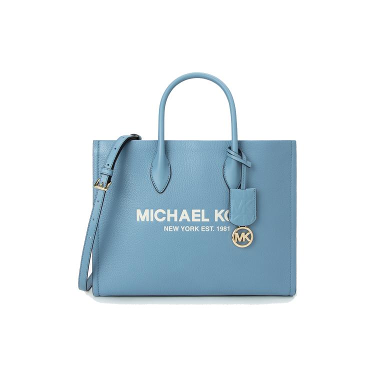 Новая кожаная сумка кроссбоди MICHAEL KORS Mirella, сумка-тоут, сумка для покупок, сумка на плечо, сумочка среднего размера женская светло-голубая 35S2G7ZT7L-519