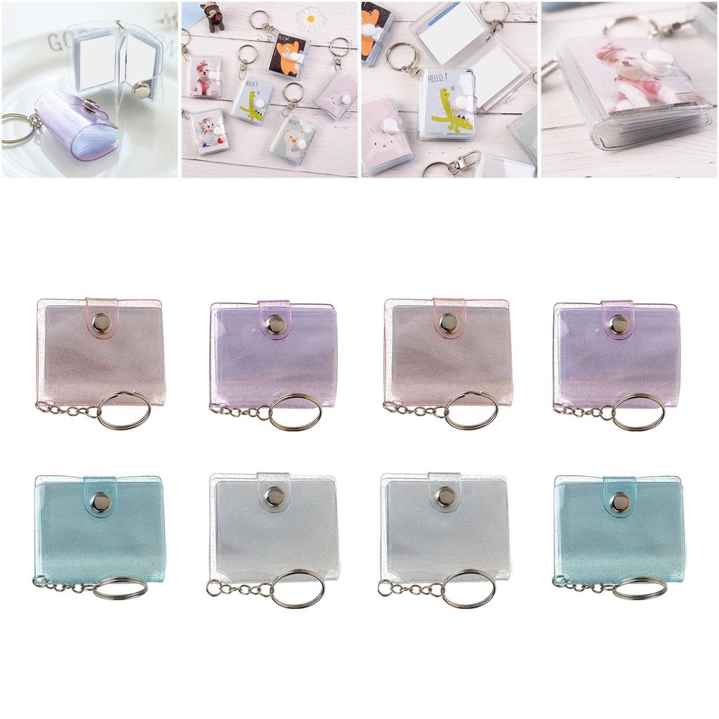 Mini Small Photo Album Keychain Picture Storage Cover for Anniversary Memory