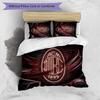AC Milan Pattern Printed 3PCS Bedding Set Soft Skin-Friendly Washable Duvet Cover & Pillowcases Set All Season Bedroom