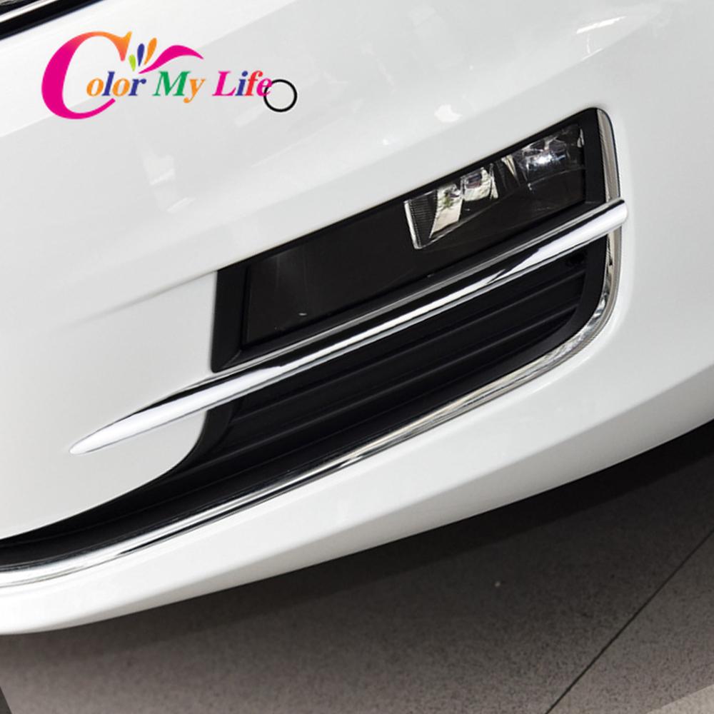 Color My Life 2 шт./компл. передняя противотуманная фара, декоративная крышка, отделка блестками для Volkswagen VW Golf 7 MK7 2013-2017, противотуманная фара