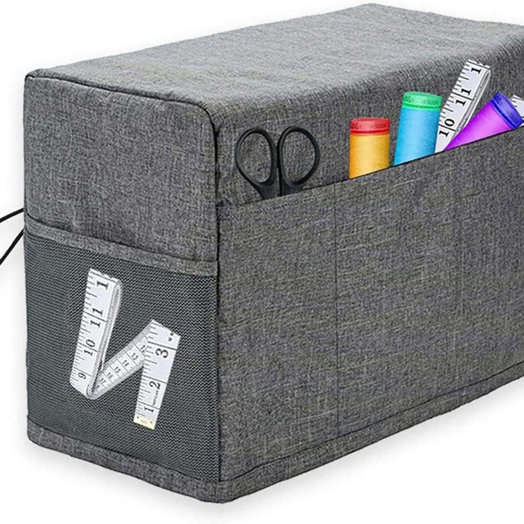 Sewing Machine Cover Dust Cover with Storage Pockets for Sew Accessories Protector for Home Use Sewing Machines