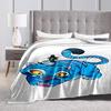 1pc Blue Cat with Bird HatCartoon Blanket,Portable Throw for Travel , All-Season Cozy Blanket,Ideal Gift for Christmas, BirthdaysPB039