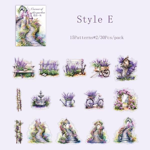 Серия наклеек «Садовый уголок» - 30 штук природы, подсолнухов и уютных интерьеров для ведения дневника и DIY-проектов