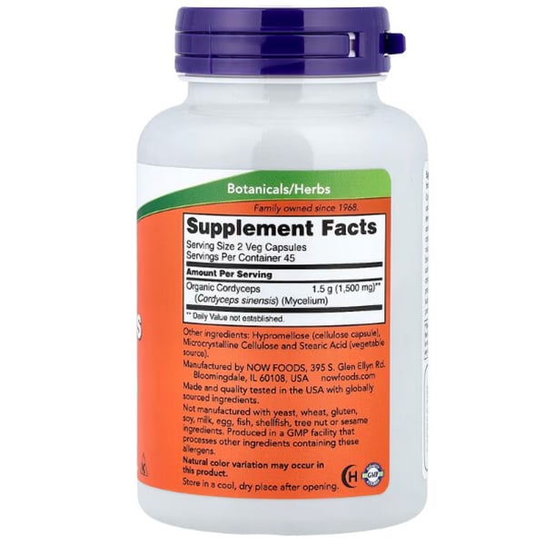 Гриб Кордицепс, Cordyceps 750, Now Foods 90вегкапс (71128110)