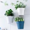 Wall Mounted Flower Pot Semicircle Shaped Plastic Plant Planter Container for Indoor and Outdoor Balcony Garden Decor