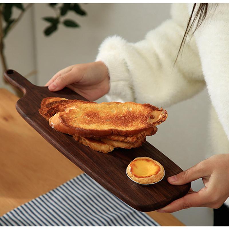 1 шт. разделочная доска из массива дерева, кухонная деревянная разделочная доска, доски для закусок из бука и черного ореха для пиццы, хлеба, фруктов, овощей