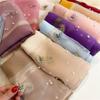 Large Butterfly Embroidery Scarf Thin Women Hijab Shawls Fashion Silk Scarf  Female