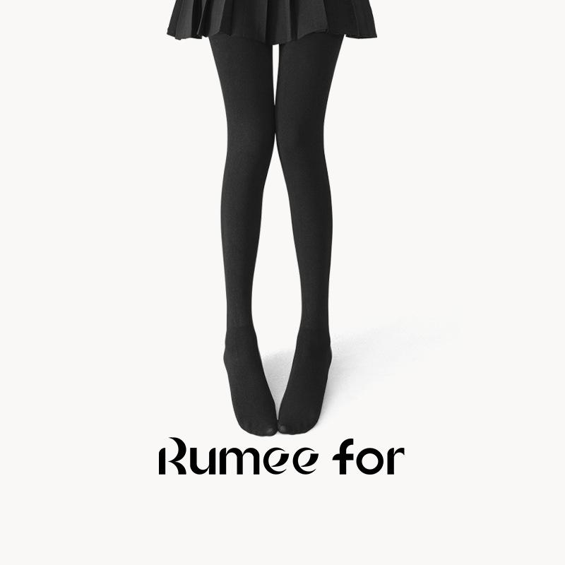 High-Waisted Gray Leggings with Velvet Lining for Spring & Autumn - Women's Belly-Tightening Pants with Non-Slip Design