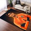 "Soccer Player in Orange Jersey Art" Patterned carpet, suitable as a non slip play mat for the living room and bedroom sofa