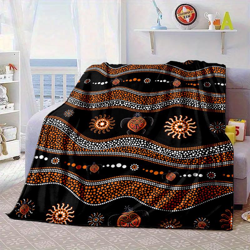 Australian Aboriginal Style Blanket Flannel Blanket Throw Blanket Sofa Cover Blanket Soft Premium Blanket Picnic Blanket Tv Blanket Gifts