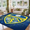 Leeds United Design Crystal Velvet Rug Soft Decorative Mat for Bedroom Entrance