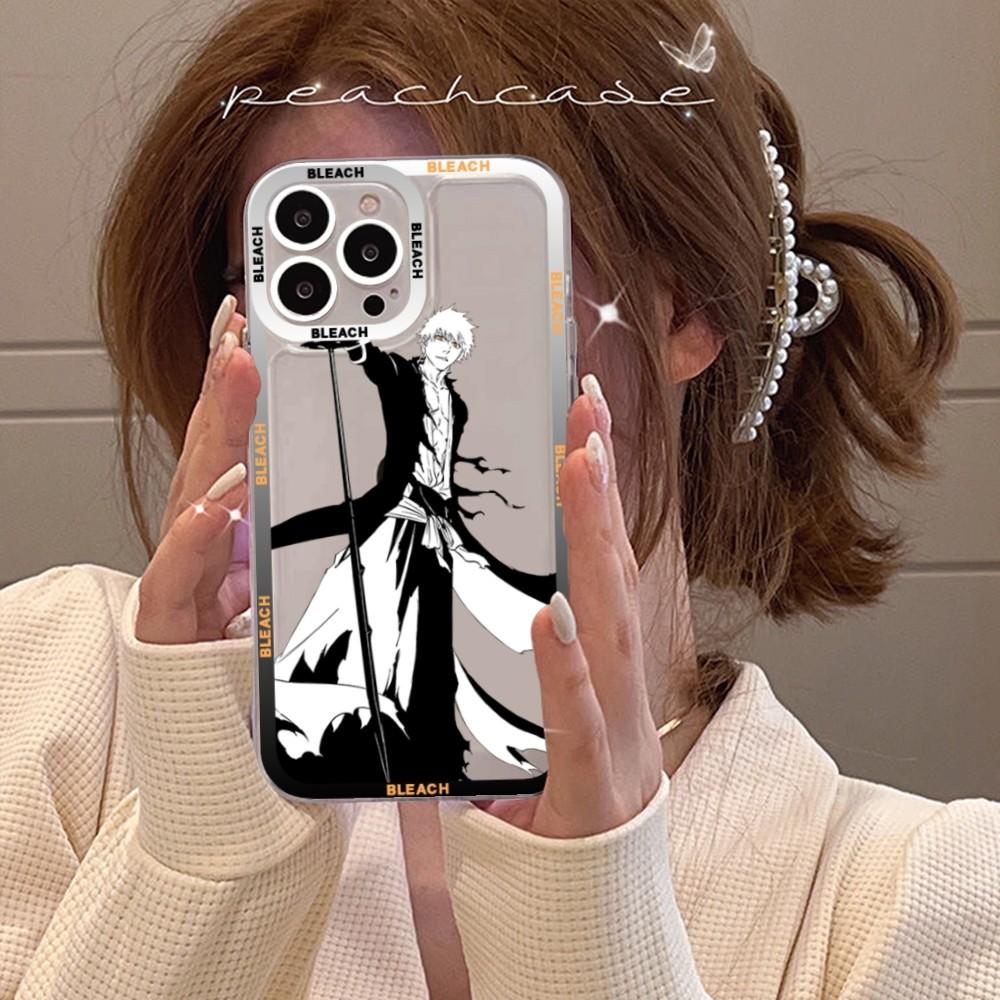 Чехол для телефона Bleach Куросаки Ичиго для iPhone 15 11 12 13 14 Mini Pro Max XR X XS TPU Прозрачный чехол