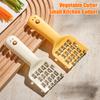 2Pcs Vegetable Cutter Multifunctional Hand Peeler Cutter Tool, Stainless Steel Blade Vegetable Slicer with Easy Grip Clog-Free Grate Design Kitchen