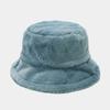 Fashion Solid Colour Fisherman Hat Autumn And Winter Outdoor Warm Plush Basin Hat
