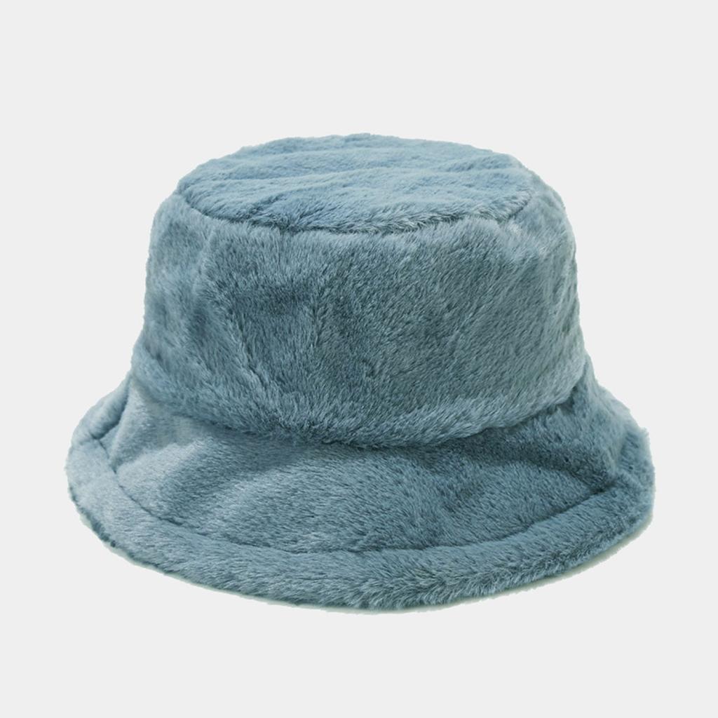 Fashion Solid Colour Fisherman Hat Autumn And Winter Outdoor Warm Plush Basin Hat
