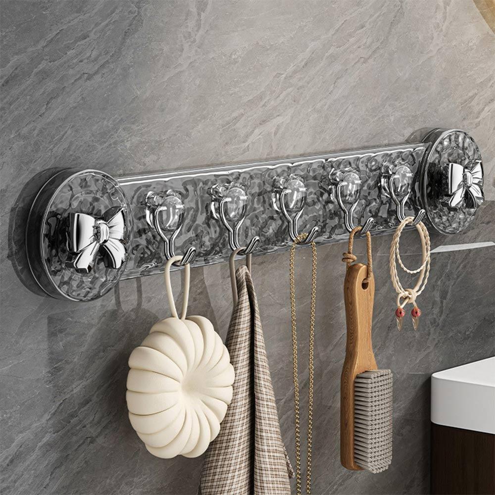 New Rotating Row Hook Suction Cup Traceless Corrugated Hooks Punch-free Strong Load-bearing Storage Rack